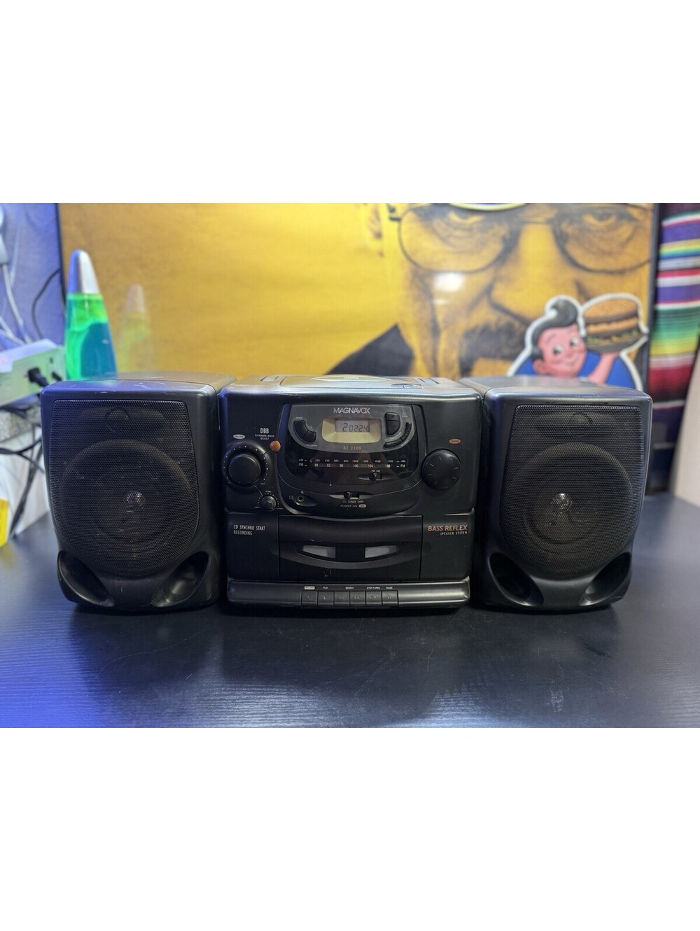Magnavox AZ2100 CD Cassette AM/FM Boombox Stereo Needs Cassette Belt Repair